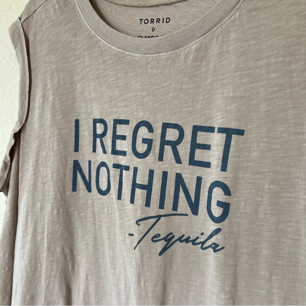 Torrid Sleeveless Top - I Regret Nothing Tequila size 0